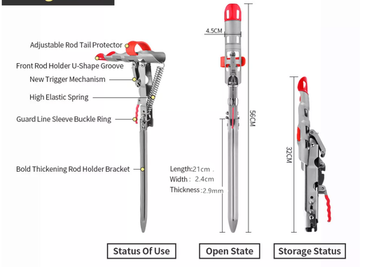 Soporte Giratorio para Caña de Pescar - Acero Anticorrosión - Image 10