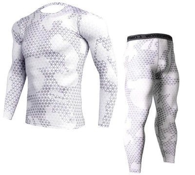 Conjunto Deportivo Ajustado de Manga Larga Secado Rápido para Hombre - Image 11