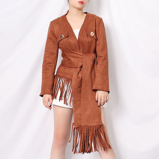 Chaqueta para Mujer en Ante Sintético Tipo Venado - Image 2