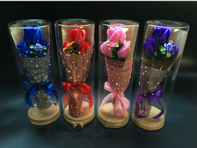 Florero Cilíndrico de Corcho y Vidrio para Flores Secas y Arreglos DIY - Image 9