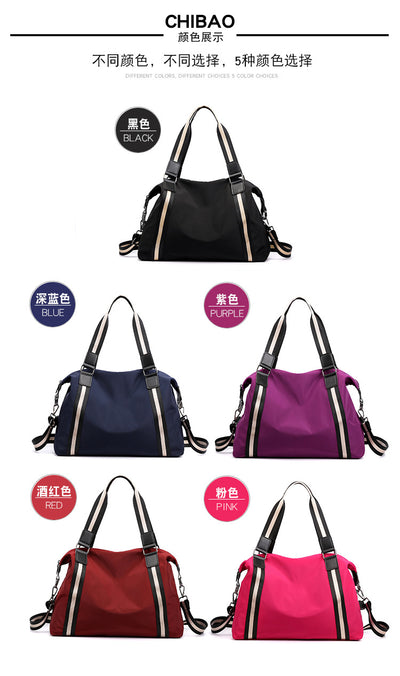 Bolsa de Viaje Plegable para Mujer - Diseño a Rayas Coreano - Image 22