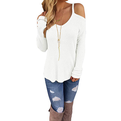 Blusa de Punto V-Neck Manga Larga con Detalle Dovetail - Image 3