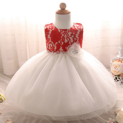 Vestido Retro de Encaje Europeo para Niña - Falda Elegante para Celebraciones - Image 3