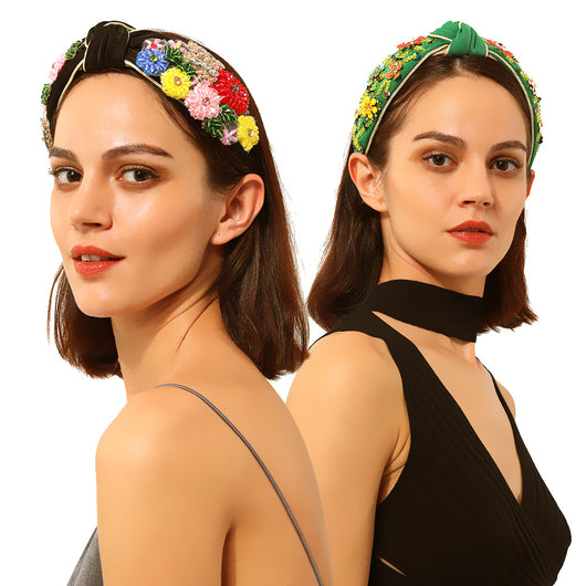 Diadema Floral Anudada de Estilo Elegante - Image 3