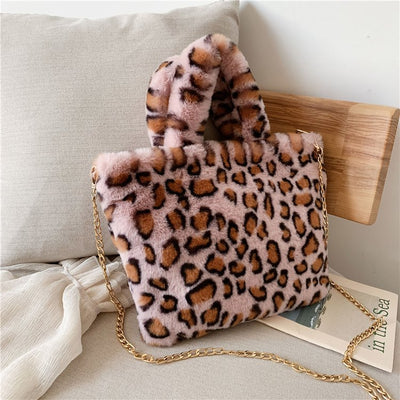 Bolso Tote Leopardo con Cadena y Correa Crossbody - Image 138