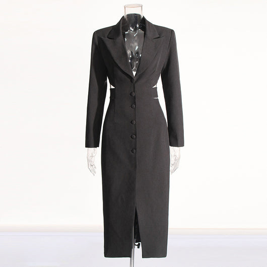 Blazer Elegante con Diseño Midriff para Mujer - Traje Ejecutivo Otoño - Image 19