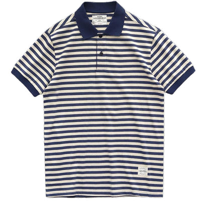 Camisa Retro de Rayas para Hombre - Cuello Ancho Suelta y Fresca - Image 5