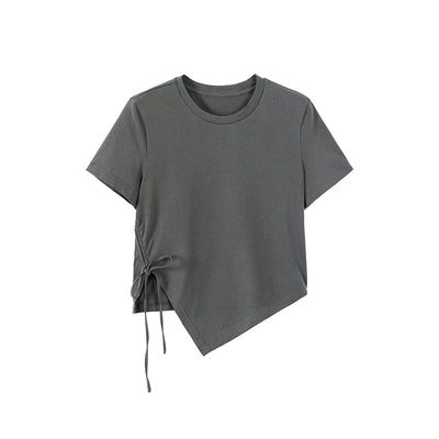 Playera Mujer Manga Corta Diseño Asimétrico Moderno - Image 10