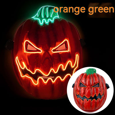 Calabaza Luminosa LED para Fiestas de Halloween - Cabeza de Terror Brillante - Image 9