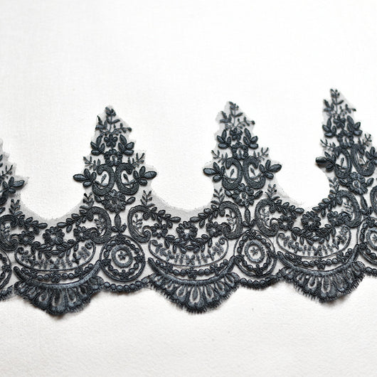 Accesorios de Encaje Secuencia Bordado para Boda con Efecto Pestañas - Image 7