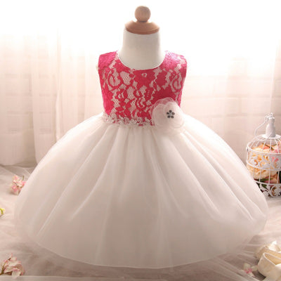 Vestido Retro de Encaje Europeo para Niña - Falda Elegante para Celebraciones
