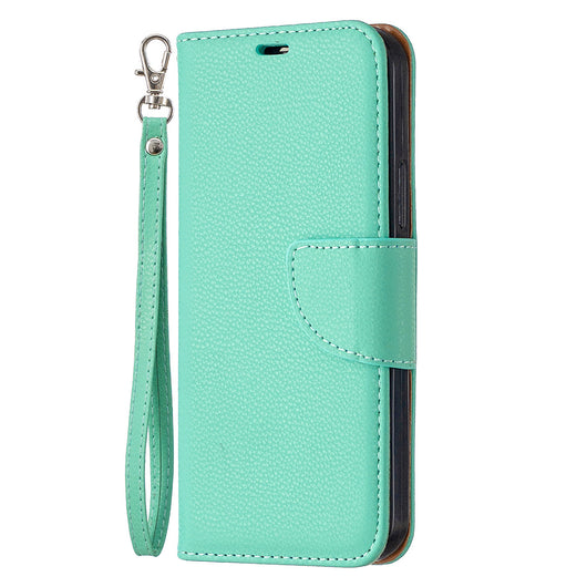 Funda Cartera Flip con Patrón Litchi, Correa y Protección Total - Image 8