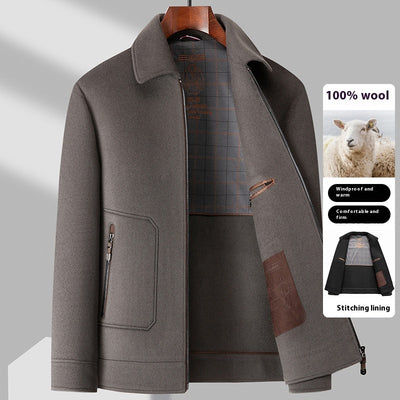 Chaqueta de Lana Pura con Forro de Plumón de Pato Desmontable - Image 6