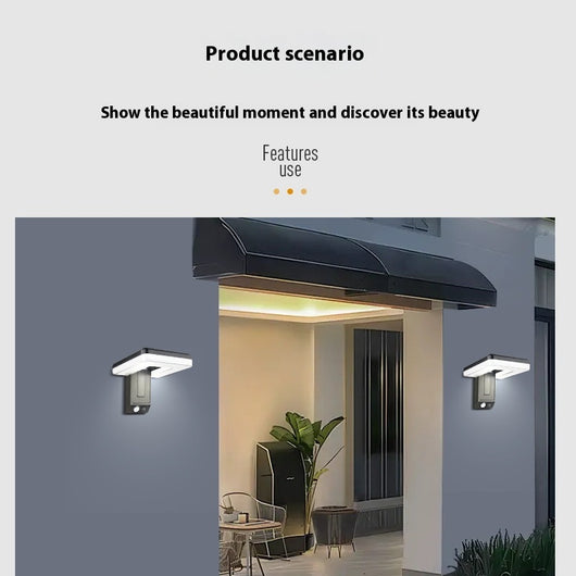 Lámpara Solar Inteligente Plegable para Muro Exterior con Sensor de Movimiento - Image 4