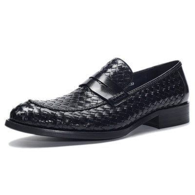Zapatos de Cuero Tejido para Hombre - Estilo Ejecutivo Casual - Image 3