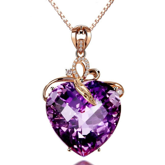 Colgante de Amatista en Forma de Corazón - Image 2