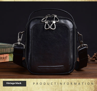 Bolsa Mensajera Casual Retro en Cuero Genuino para Hombre - Image 22
