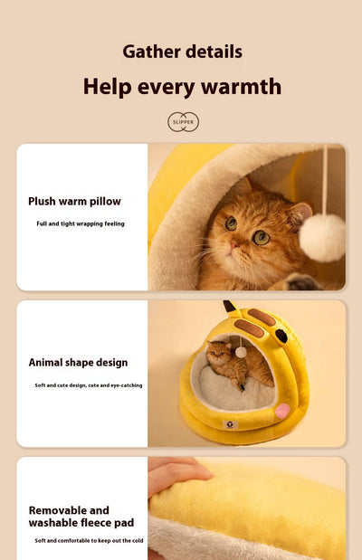 Cama Nido para Gatos Cerrada Cuatro Estaciones - Calidez Todo el Año - Image 27