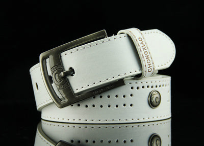 Cinturón Denim Casual para Hombre con Remaches Decorativos - Image 6