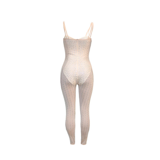 Jumpsuit Elegante de Malla Transparente con Strass y Tirantes - Image 9