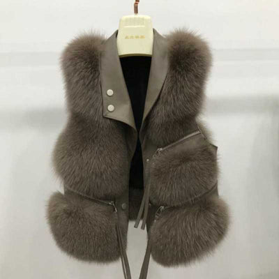 Chaleco de Cuero para Mujer Estilo Coreano Invierno - Image 23