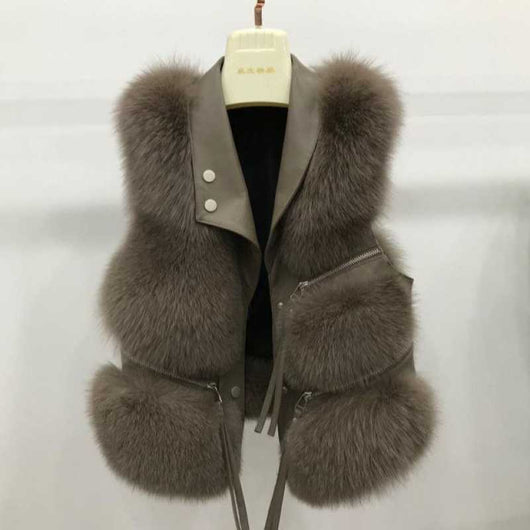 Chaleco de Cuero para Mujer Estilo Coreano Invierno - Image 23