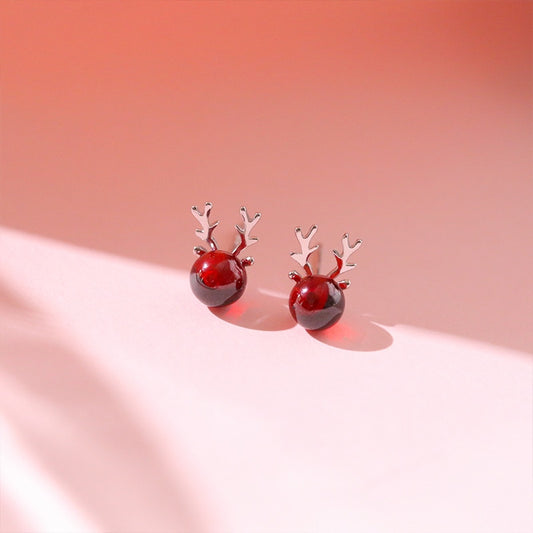 Aretes de Astas Navideñas