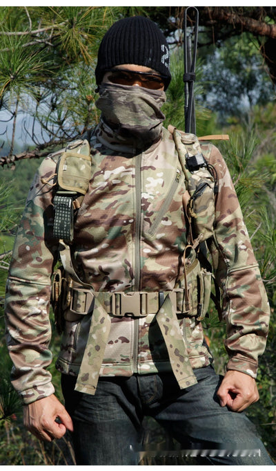 Abrigo Táctico Camuflaje Polar Impermeable para Hombre - Image 17