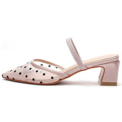 Sandalias de Tacón Alto Puntiagudas con Detalles Transparentes - Image 2