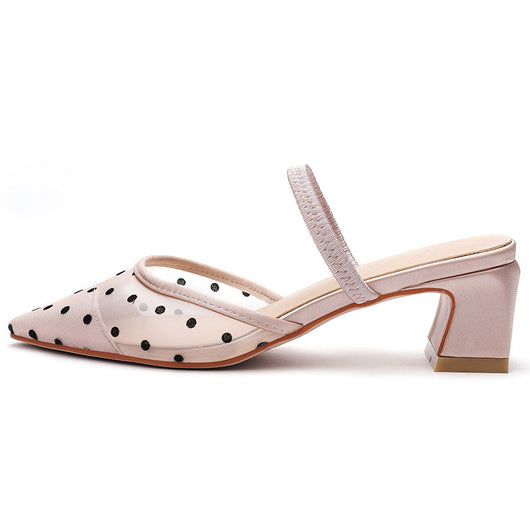 Sandalias de Tacón Alto Puntiagudas con Detalles Transparentes - Image 2