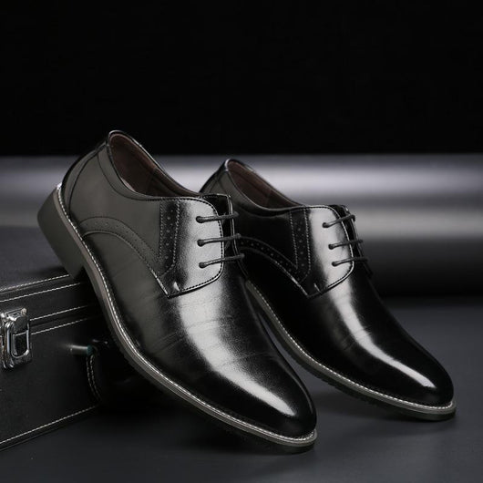 Zapatos de Cuero Británicos Talla Grande para Hombre - Image 4