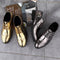 Zapatos de Cuero Dorado y Plateado para Discoteca