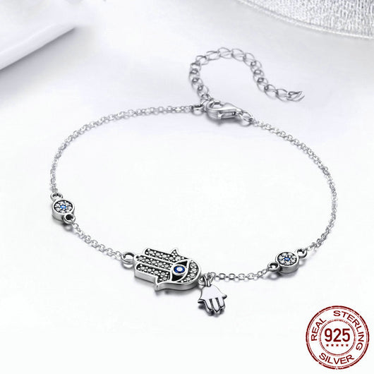 Pulsera Mano de Fátima en Plata para Mujer