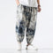 Pantalones Casuales Holgados Talla Grande Algodón Lino Estilo Chino
