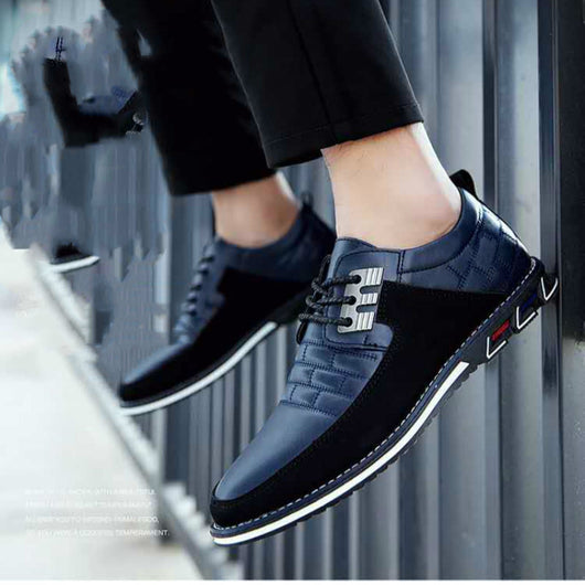 Zapatos de Cuero Casual Estilo Británico para Hombre - Talla Grande - Image 8