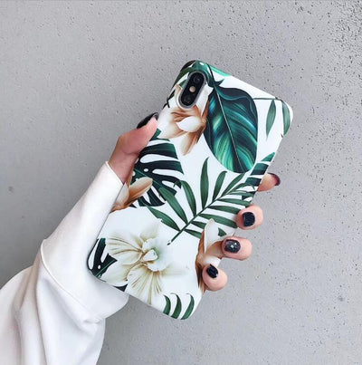 Funda Floral para iPhone con Diseño Tropical de Hojas de Plátano - Compatibles XS Max, XR, 6, 7, 8, X - Image 6