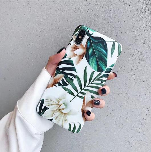 Funda Floral para iPhone con Diseño Tropical de Hojas de Plátano - Compatibles XS Max, XR, 6, 7, 8, X - Image 6