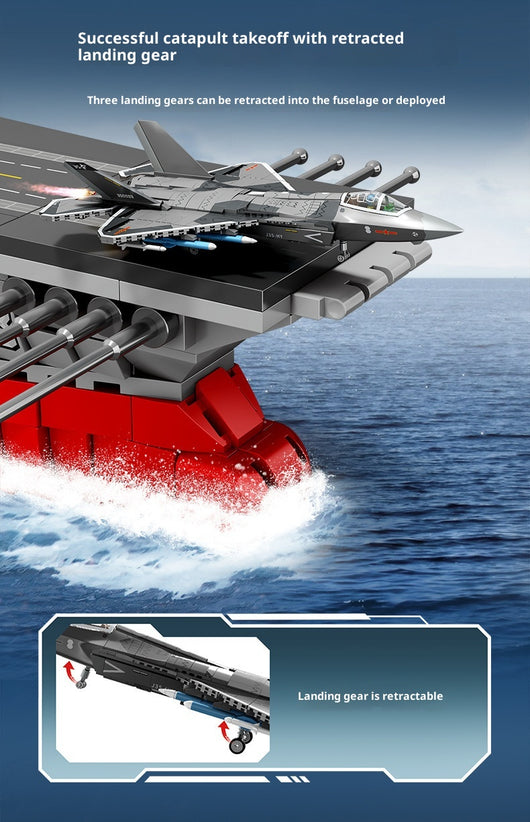Modelo de Caza Naval Militar - Kit de Construcción por Bloques - Image 11