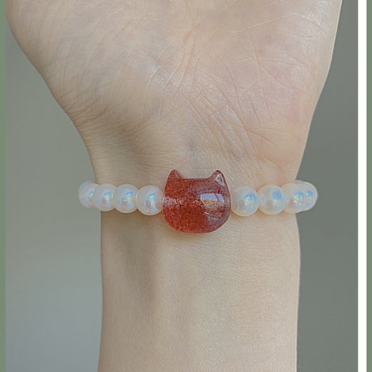 Pulsera Ojo de Gato Perla Blanca para Mujer - Image 6