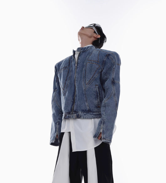 Chaqueta Vaquera Corta Estilo Americano para Hombre - Primavera y Otoño - Image 3
