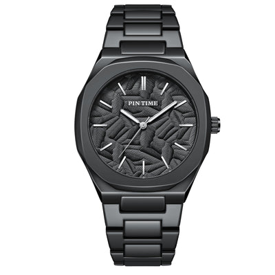 Reloj Impermeable para Hombre con Esfera Grabada en Relieve de Hoja de Palma - Image 13