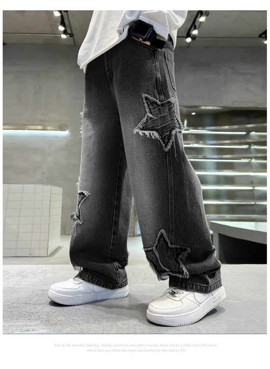 Jeans Anchos Pentagrama para Niños - Estilo Moderno y Cómodo - Image 22