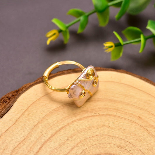 Anillo de Perla Geométrico Rosa y Púrpura - Image 8