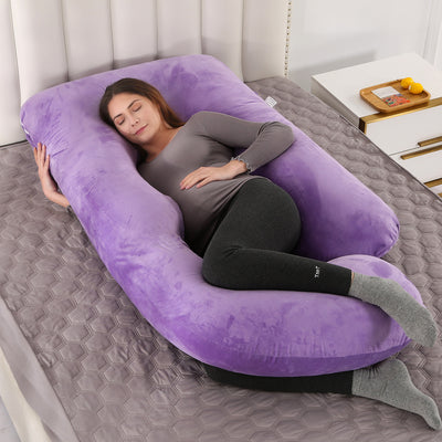Almohada Ergonómica en Forma de G con Terciopelo Cristal Extraíble para Dormir de Lado - Image 17