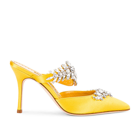 Sandalias Stiletto con Punta Francesa y Strass para Drag - Media Punta