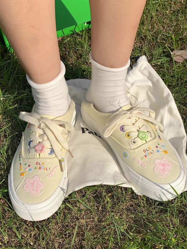 Zapatillas Canvas Custard Versátiles para Estudiantes - Diseño Adorable y Cómodo