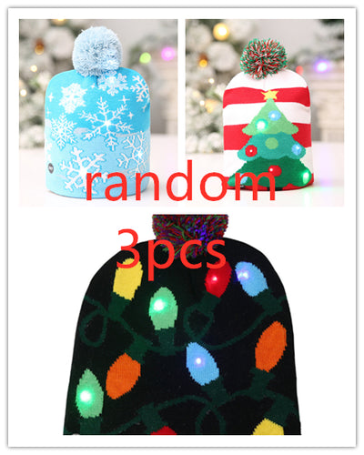 Gorro Navideño Tejido con Luces LED - Árbol de Navidad y Muñeco de Nieve - Image 12