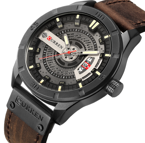 Reloj Militar Deportivo CURREN para Hombre - Cuarzo con Calendario y Correa de Cuero