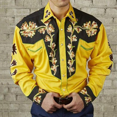 Camisa Suelta Estampada Estilo Western Americano - Image 9