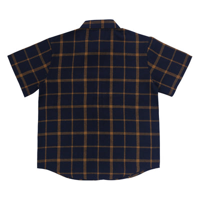Camisa Casual de Cuadros Patchwork con Botones y Manga Corta - Image 19